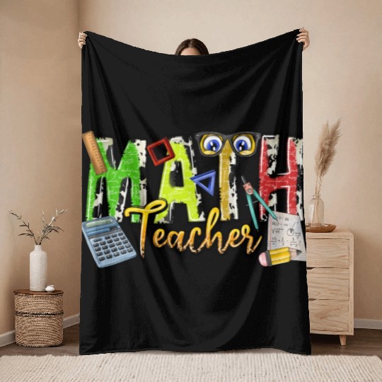 Math Teacher Throw Blankets