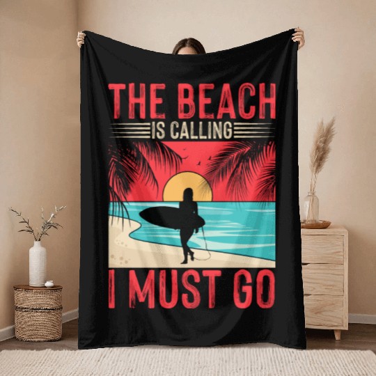 Tropical Paradise Throw Blankets