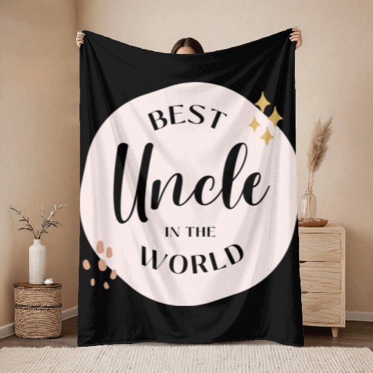 Best Uncle In The World Throw Blankets