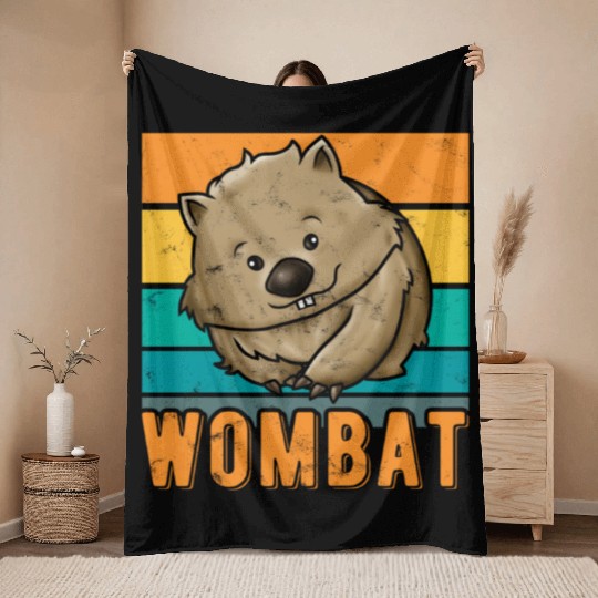 Wombat Throw Blankets