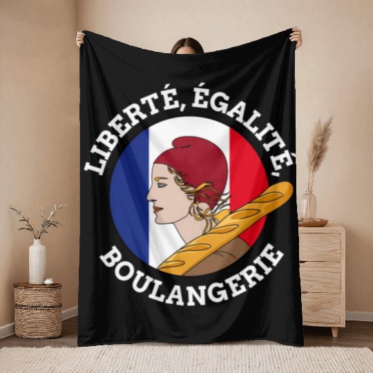 Bastille Day Marianne Of France French Revolution Throw Blankets