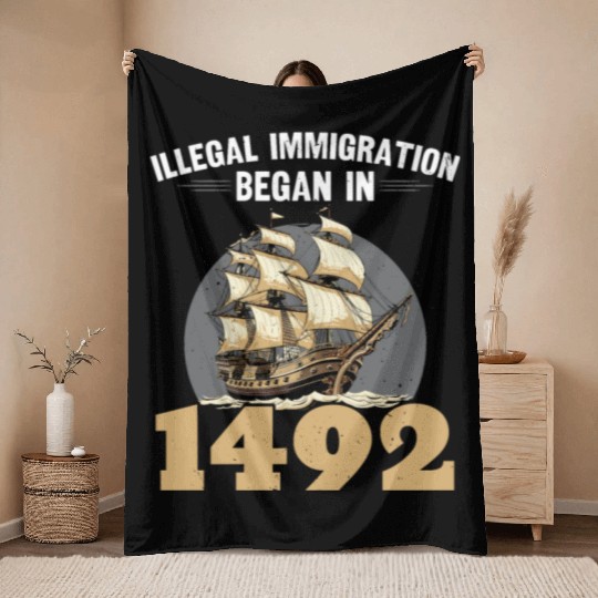 Aboriginal Indians Indigenous Native American Day Throw Blankets