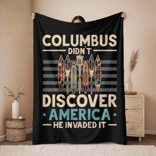 Aboriginal Indians Indigenous Native American Day Throw Blankets