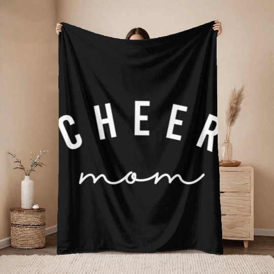 Cheer Mom Throw Blankets