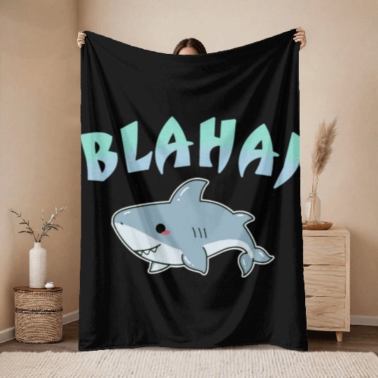 Blåhaj - Blahaj Love is Love LGBTQ + Pride Anime Throw Blankets