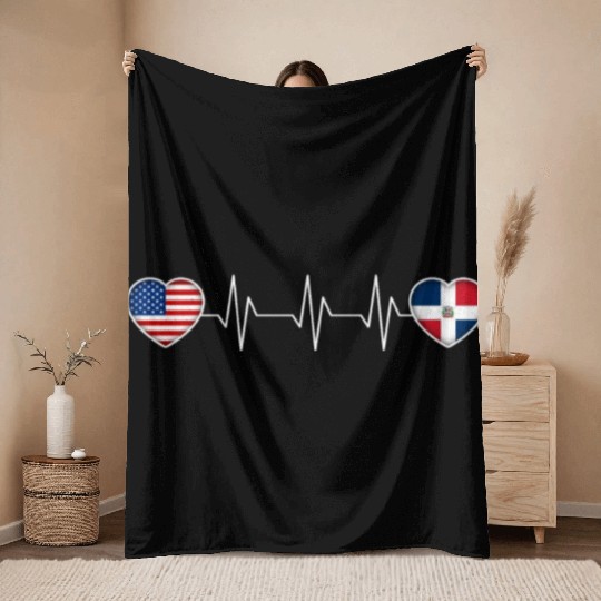 Dominican Republic Throw Blankets