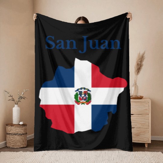 San Juan Province Dominican Republic Throw Blankets