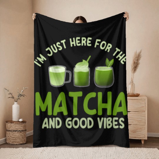 Great Matcha Latte Lover Throw Blankets
