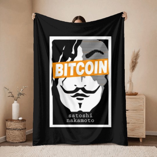 Bitcoin Coin-Satoshi Nakamoto Throw Blankets