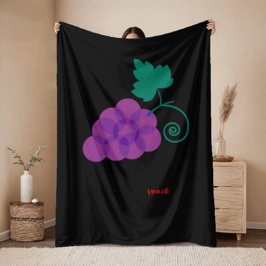 Feel Grape X Great Throw Blankets
