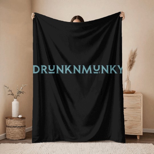 DESIGNdrunknmunky s drunk monkey Throw Blankets
