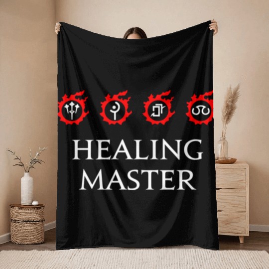 Healing Master For Warriors of Light Darkness Throw Blankets