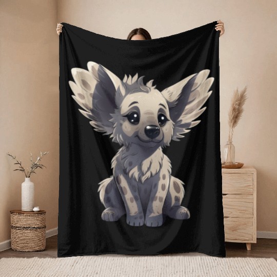 Hyena, Koala & Dog - The Ears Gang Throw Blankets