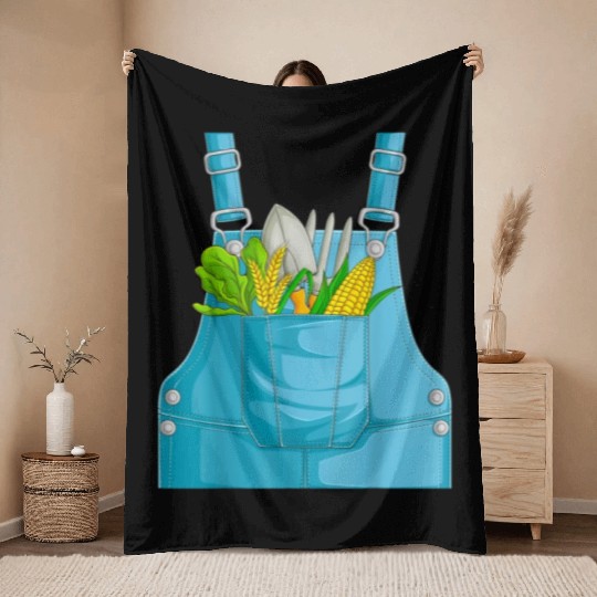 Farmer Costume Simple Cute Farm Throw Blankets