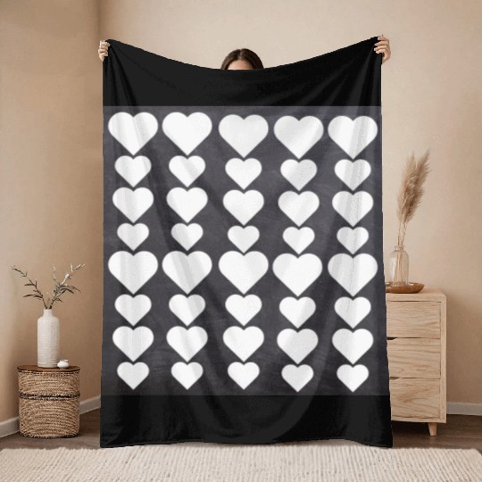 A heart shap Throw Blankets