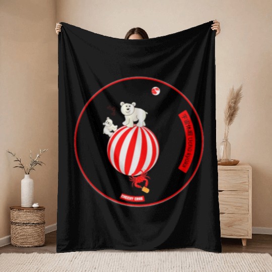 Cute Polar Cubs & Crafty Crab Meme By Abby Anime Throw Blankets