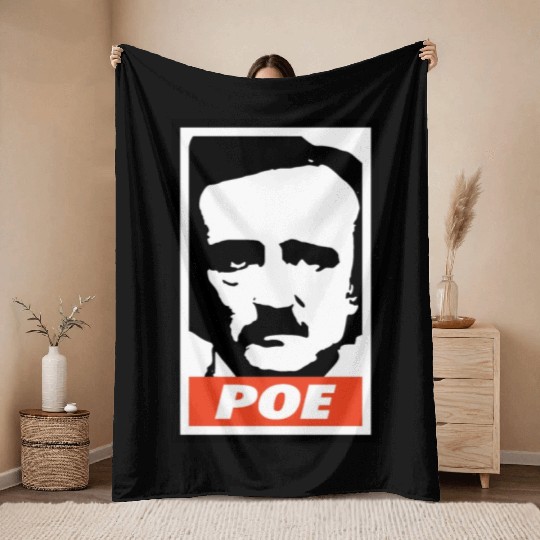 Edgar Allan Poe Throw Blankets