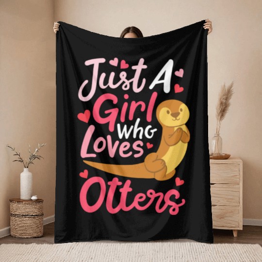 Otters Otter Lover Throw Blankets