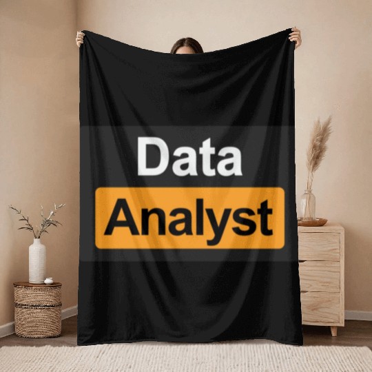 Data Analyst blue Copy Copy Throw Blankets