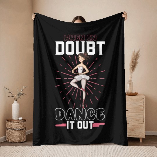 Ballet Ballerina Dance Dancer Dancing Ballet Gift Throw Blankets