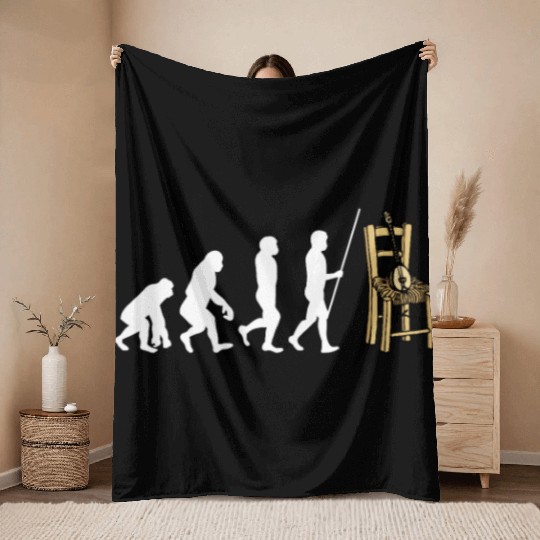Irish Bouzouki Instrument Greek Throw Blankets