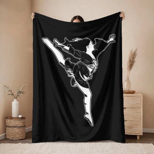 Female Dance Teacher Throw Blankets