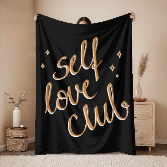 Self Love Club Throw Blankets