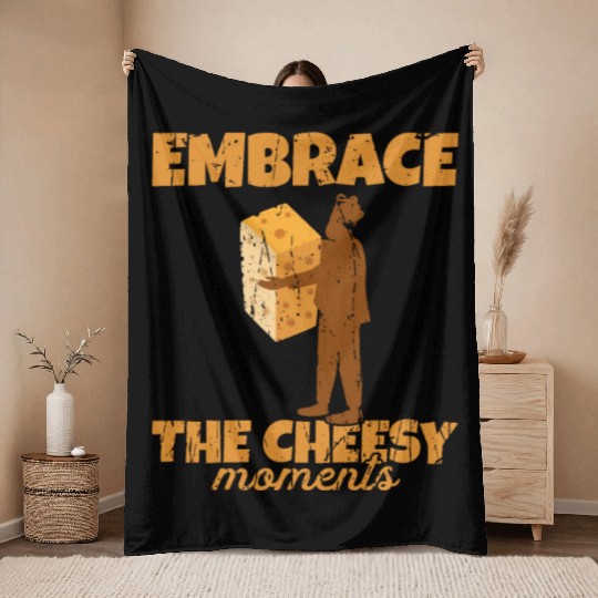 Embrace the cheesy moments - Cheese Throw Blankets