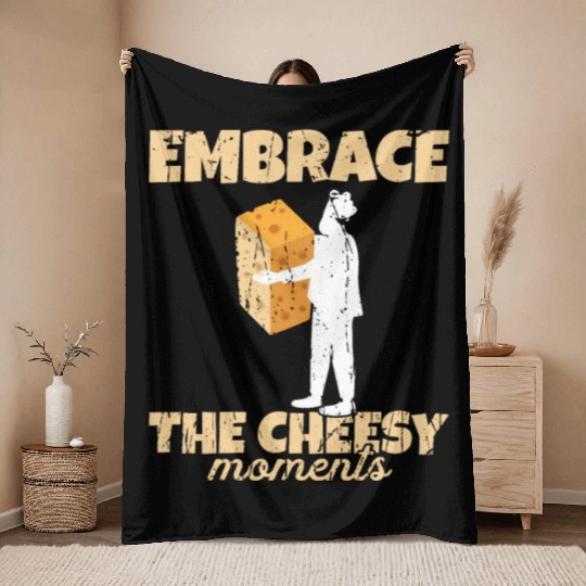 Embrace the cheesy moments - Cheese Throw Blankets