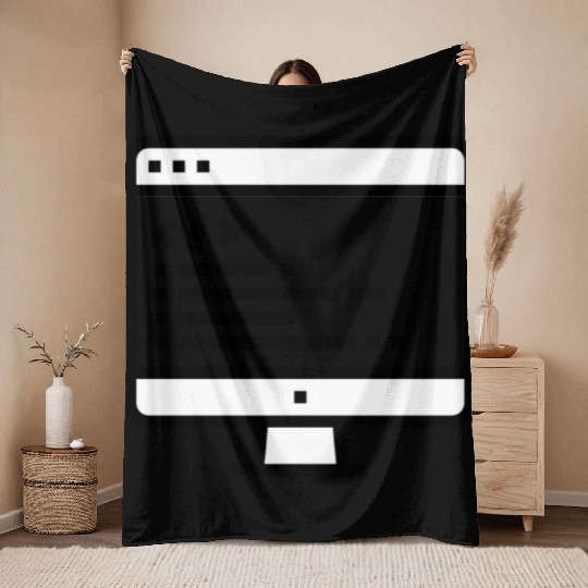 DESKTOP COMPUTER WITH ALGORITHM Throw Blankets