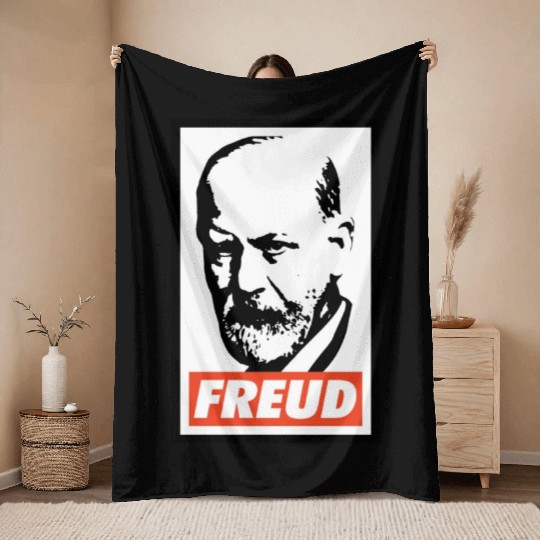 Sigmund Freud Throw Blankets