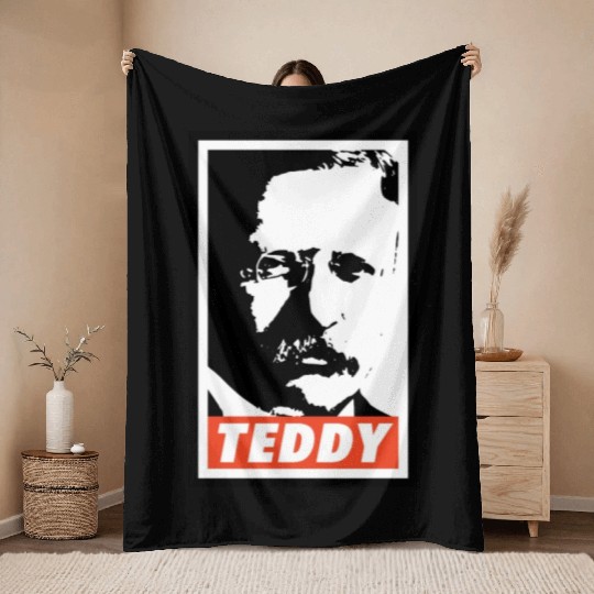 Teddy Roosevelt Throw Blankets