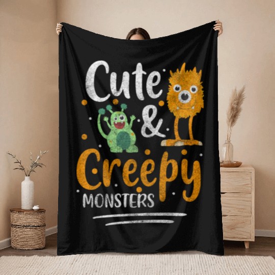 Monster Fright Children Monster Hunter Throw Blankets