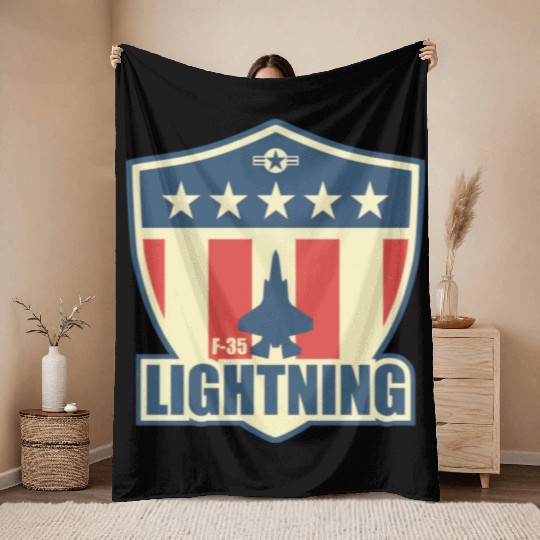 F35 Lightning boy Copy Copy Throw Blankets