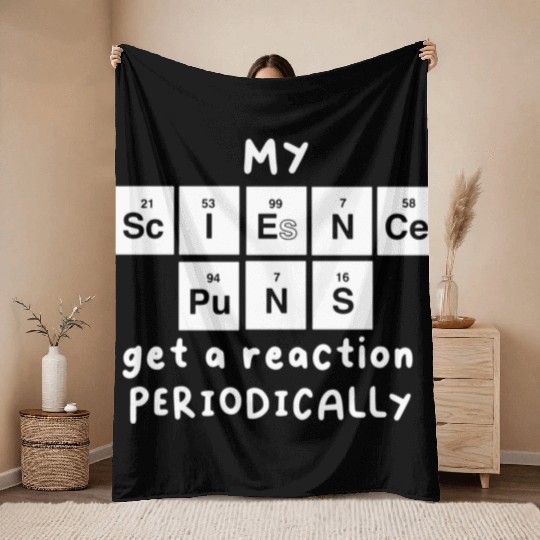 Science Puns Throw Blankets