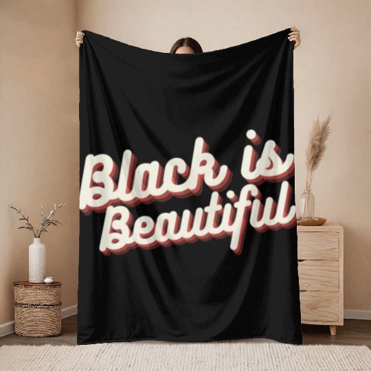 Black is Beautiful Throw Blankets
