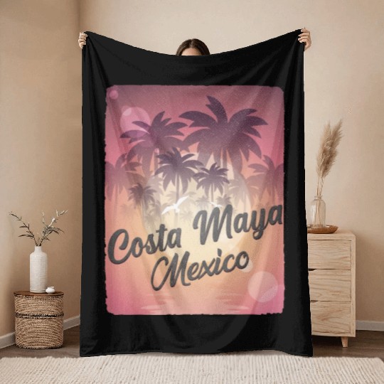 Costa Maya Mexico Throw Blankets