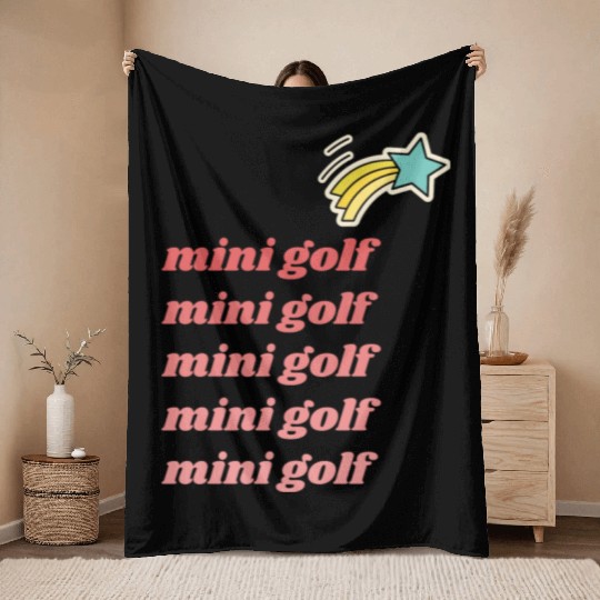 Mini Golf | Miniature Golf | Mini Golfer Throw Blankets