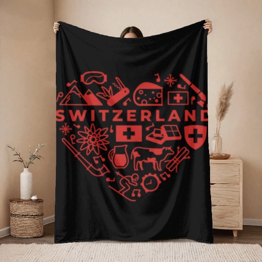 Switzerland Throw Blankets