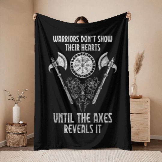 Thor North God Symbols Throw Blankets