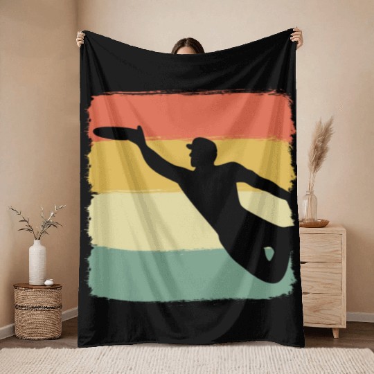 Ultimate Frisbee Player Frisbee Player Throw Blankets