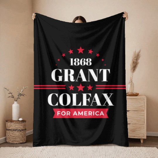 Ulysses Gran 1868 Republican Campaign Throw Blankets