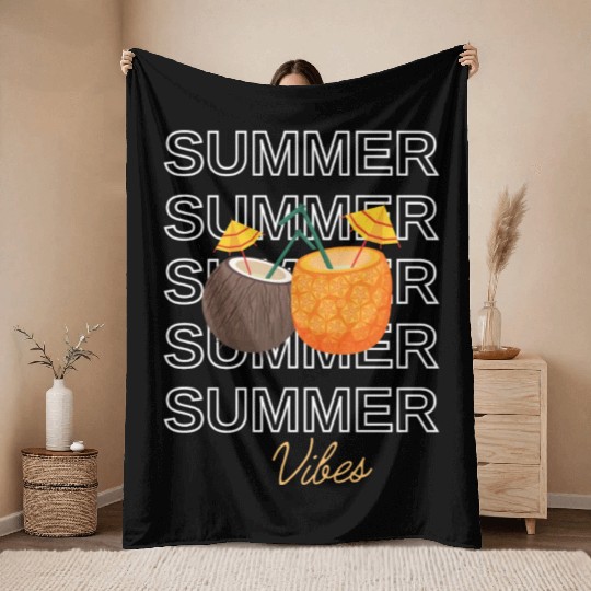Summer adventures Throw Blankets