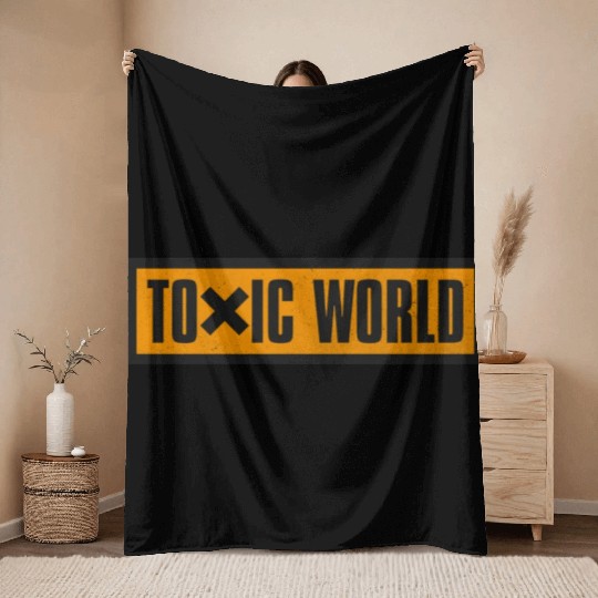 Toxic World Throw Blankets