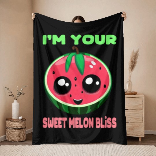 Watermelon - Your sweet melon magic Throw Blankets