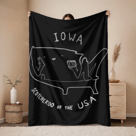 Iowa scotcheroos of the USA Throw Blankets