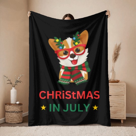 Christmas In July Throw Blankets