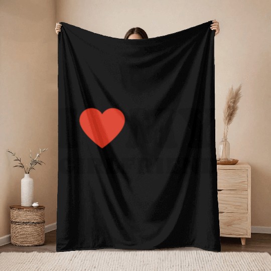 I Love My Girlfriend Throw Blankets