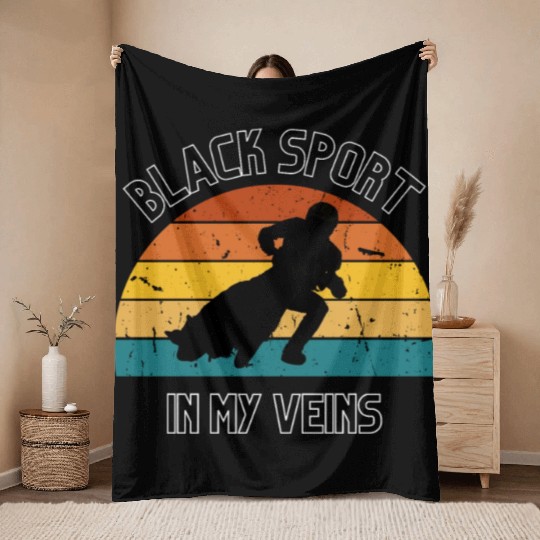 BLACK SPORT, SPEEDWAY Throw Blankets