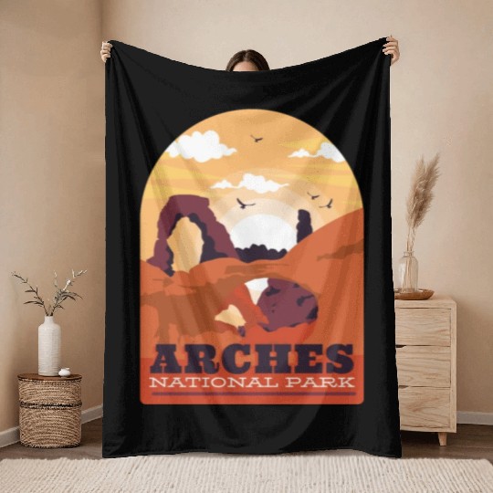 Arches National Park Throw Blankets